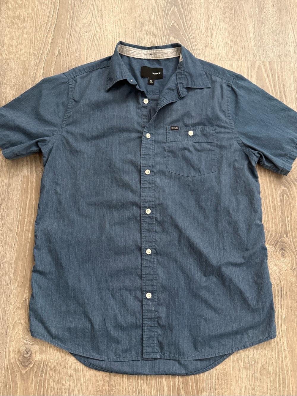 Hurley Short-Sleeve Casual Button-Up Shirt - Blue